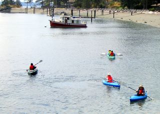 Family Kayaking at Lieber Haven Resort and Marina